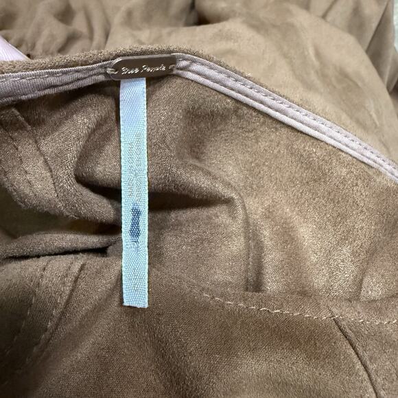 Free People Abbie Vegan Suede Mini Dress Women's Size Large Brown Boho - Picture 8 of 12